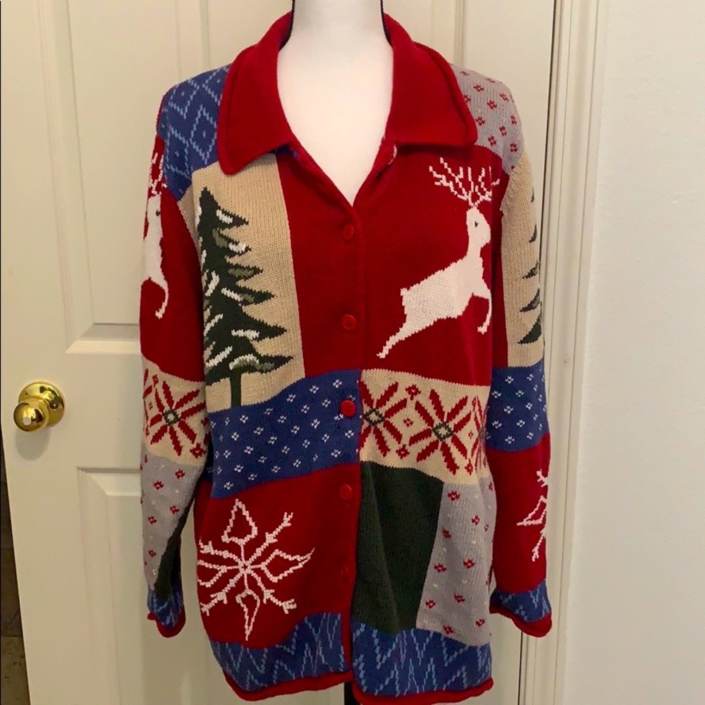 Woman’s Kitted Christmas Cardigan